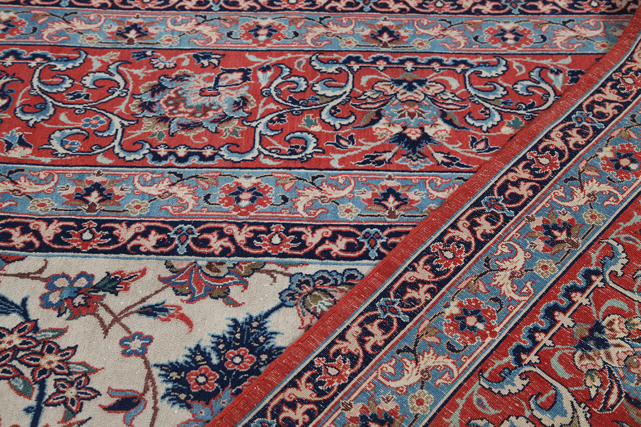 Tappeto Isfahan Antico Persiano Autentico | Annodato a Mano 481x244cm
