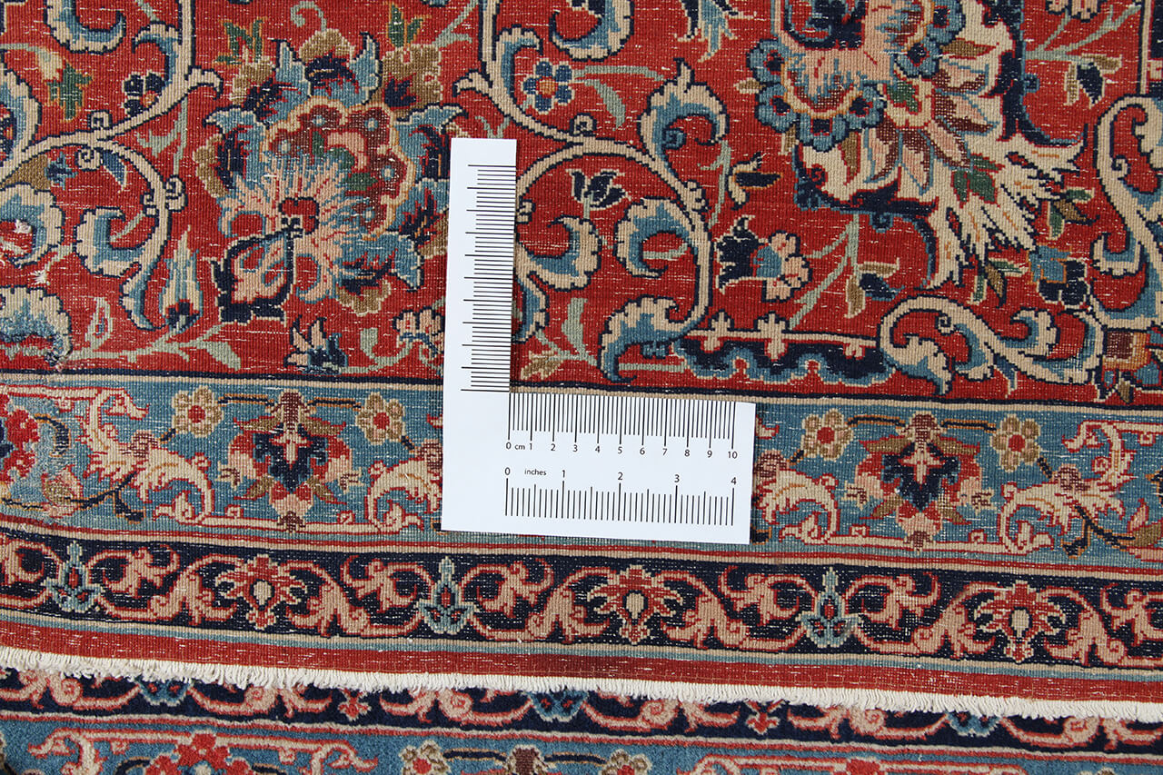 Tappeto Isfahan Antico Persiano Autentico | Annodato a Mano 481x244cm