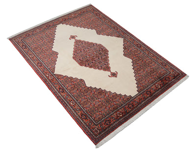 Tappeto Bidjar in lana, rosso, fatto a mano