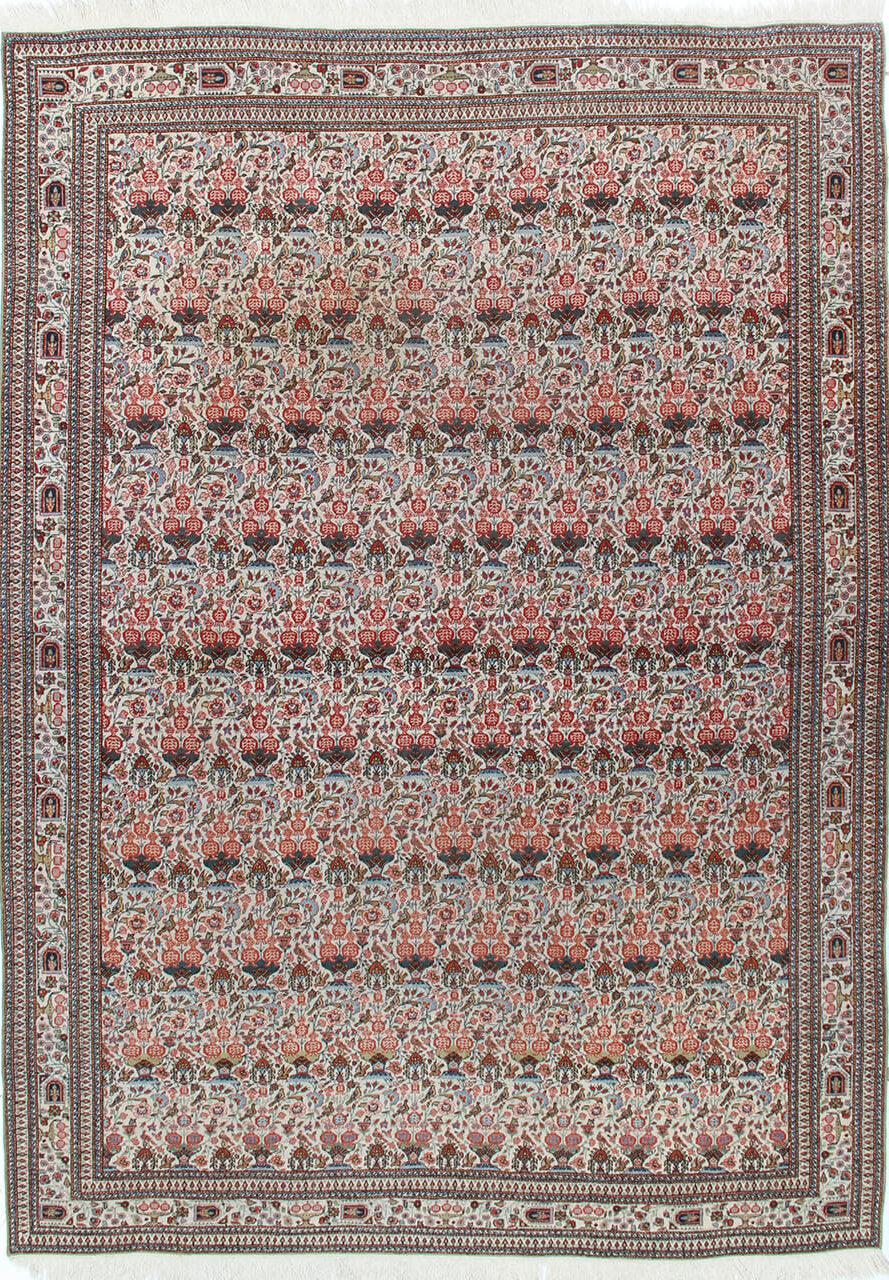 Tappeto Kerman Antico Persiano Autentico | Annodato a Mano 306x223cm