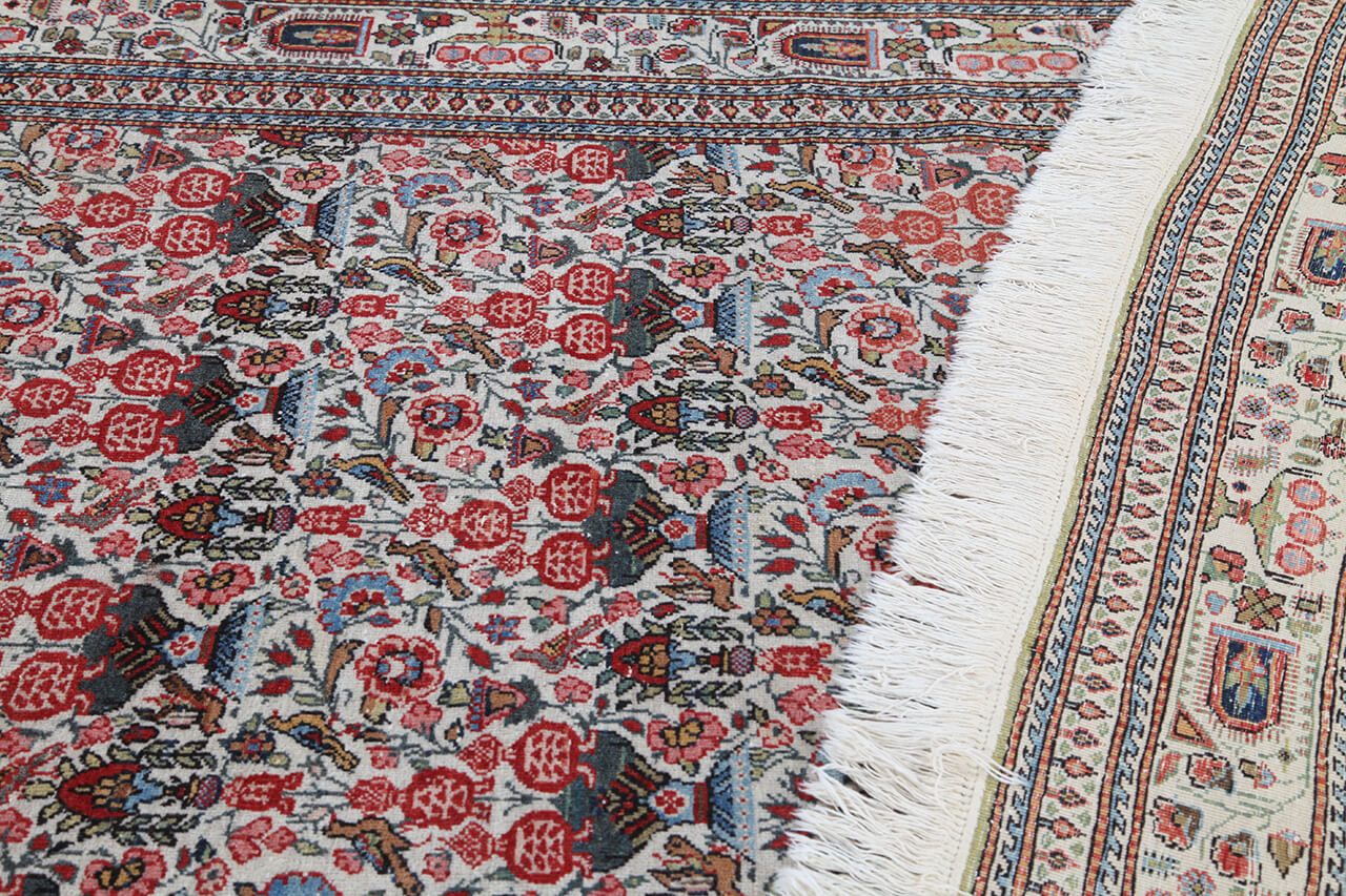 Tappeto Kerman Antico Persiano Autentico | Annodato a Mano 306x223cm