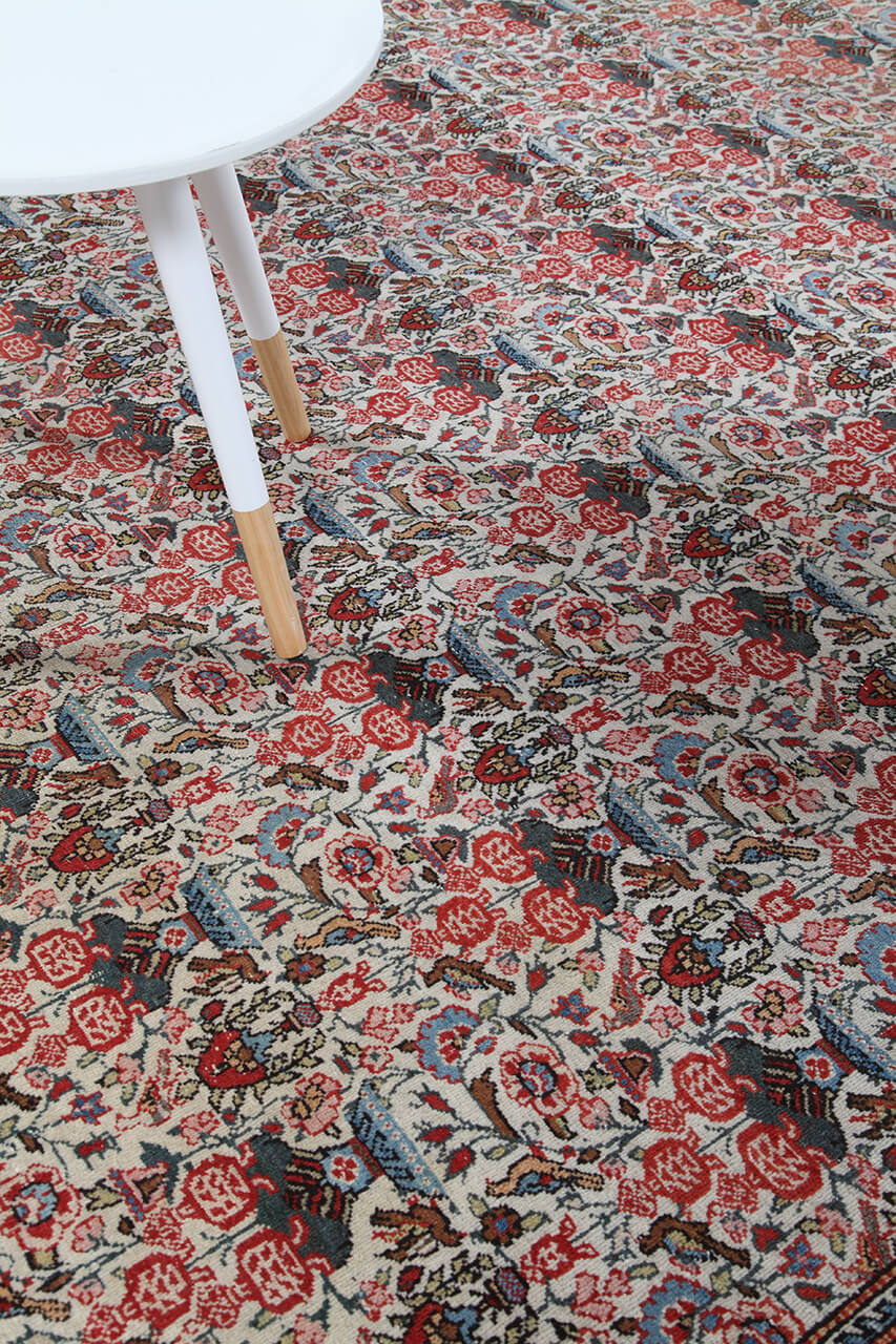 Tappeto Kerman Antico Persiano Autentico | Annodato a Mano 306x223cm