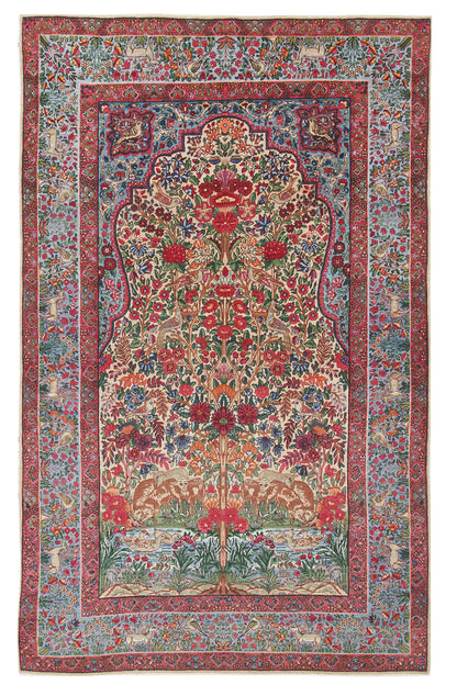 Tappeto Kerman Antico Persiano Autentico | Annodato a Mano 225x145cm