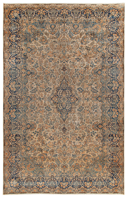 Tappeto Kerman Antico Persiano Autentico | Annodato a Mano 528x336cm