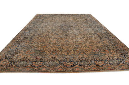 Tappeto Kerman Antico Persiano Autentico | Annodato a Mano 528x336cm