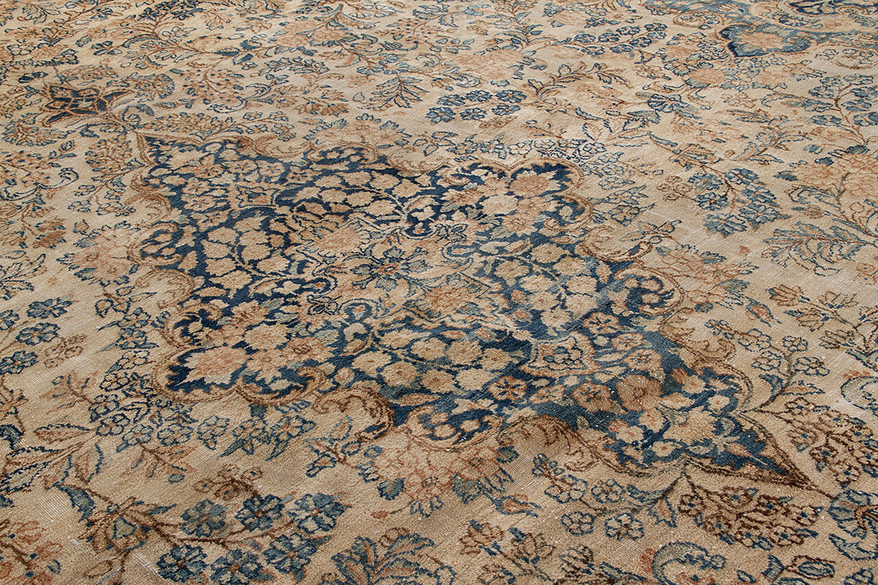 Tappeto Kerman Antico Persiano Autentico | Annodato a Mano 528x336cm