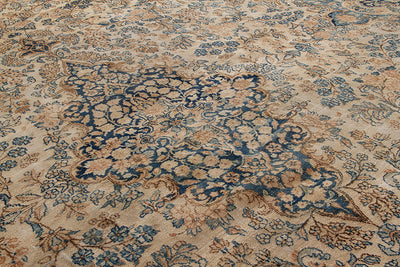 Tappeto Kerman Antico Persiano Autentico | Annodato a Mano 528x336cm - CarpetLiving