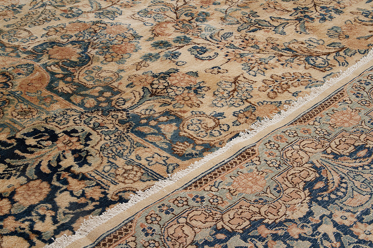 Tappeto Kerman Antico Persiano Autentico | Annodato a Mano 528x336cm