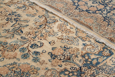 Tappeto Kerman Antico Persiano Autentico | Annodato a Mano 528x336cm - CarpetLiving