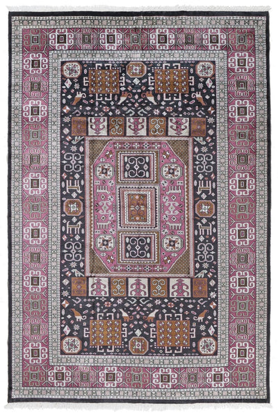 Tappeto Agra in Viscosa  - Effetto Seta - Stile Orientale  313x207cm - CarpetLiving