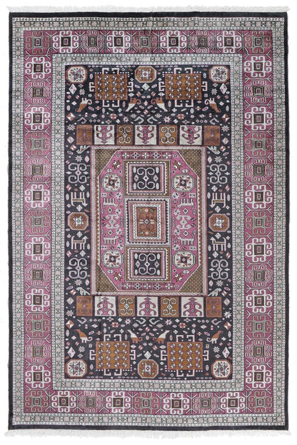 Tappeto Agra in Viscosa  - Effetto Seta - Stile Orientale  313x207cm - CarpetLiving