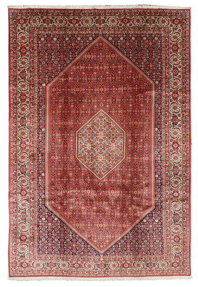 Tappeto Bidjar in lana, rosso, fatto a mano - CarpetLiving
