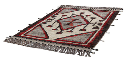 Tappeto stile berbero Navajo multicolore, fatto a mano 215x161cm - CarpetLiving