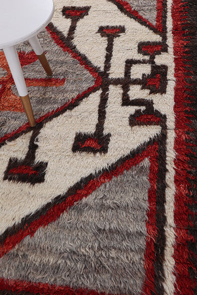 Tappeto stile berbero Navajo multicolore, fatto a mano 242x184cm - CarpetLiving