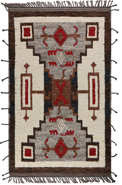 Tappeto stile berbero Navajo multicolore, fatto a mano 325x198cm - CarpetLiving