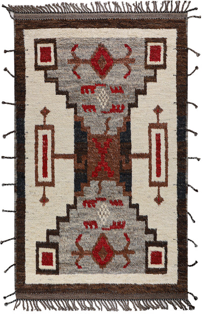 Navajo Berber style carpet multi, handmade 325x198cm
