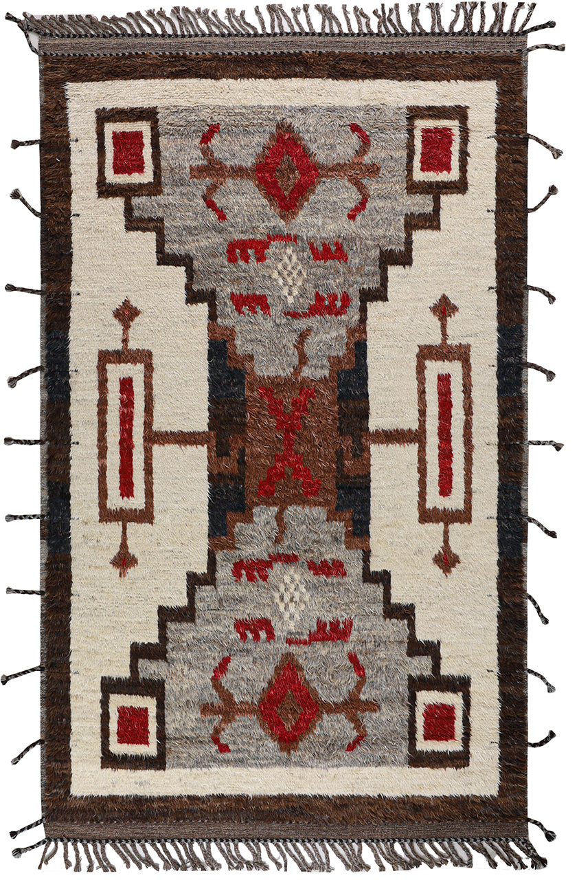 Navajo Berber style carpet multi, handmade 325x198cm