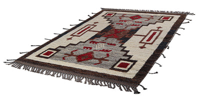 Tappeto stile berbero Navajo multicolore, fatto a mano 325x198cm - CarpetLiving