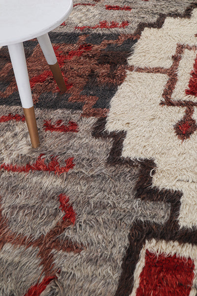 Tappeto stile berbero Navajo multicolore, fatto a mano 246x174cm - CarpetLiving