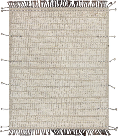 Tappeto design moderno bianco stile berbero, fatto a mano 234x190cm - CarpetLiving