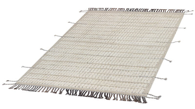 Tappeto design moderno bianco stile berbero, fatto a mano 234x190cm - CarpetLiving