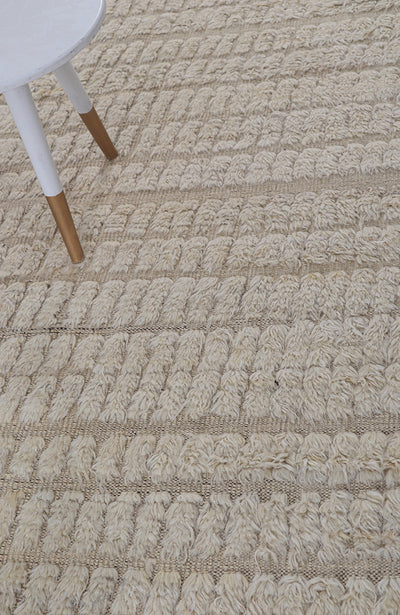 Tappeto design moderno bianco stile berbero, fatto a mano 234x190cm - CarpetLiving