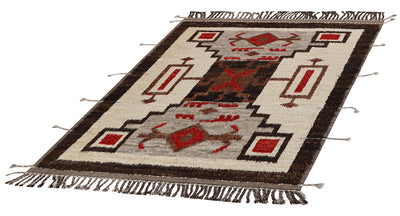 Tappeto stile berbero Navajo multicolore, fatto a mano 222x178cm - CarpetLiving