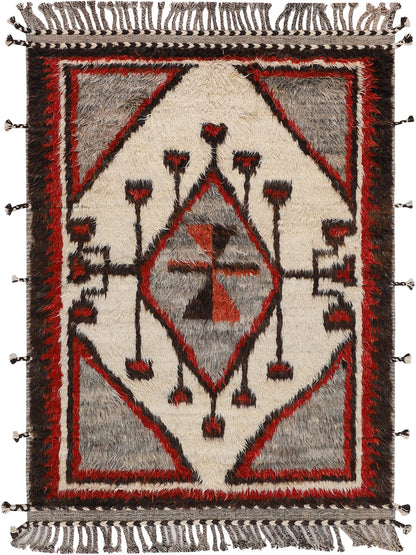 Navajo Berber style carpet multi, handmade 202x152cm