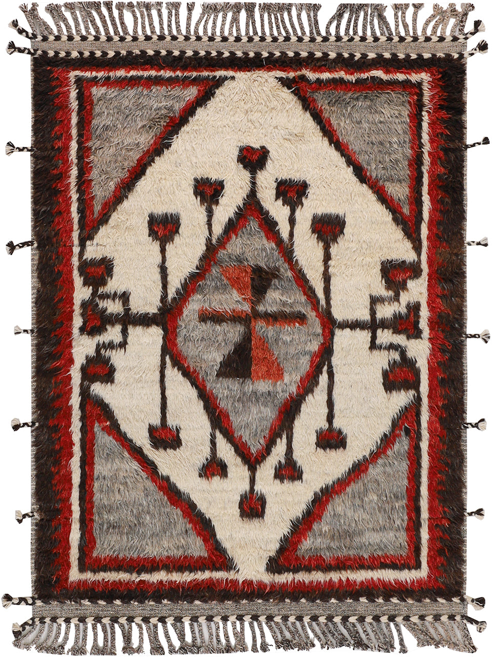 Navajo Berber style carpet multi, handmade 202x152cm