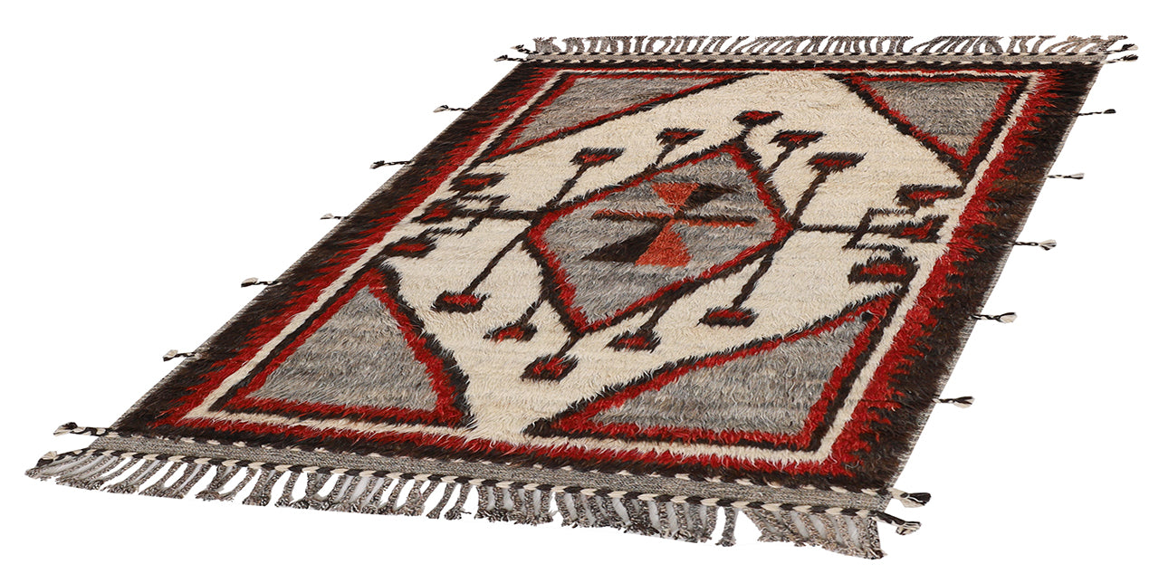 Navajo Berber style carpet multi, handmade 202x152cm