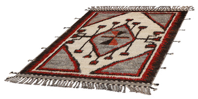 Tappeto stile berbero Navajo multicolore, fatto a mano 202x152cm - CarpetLiving