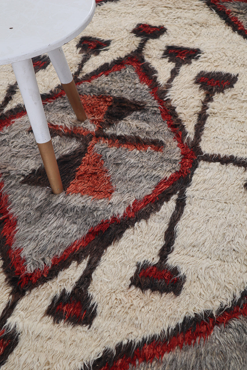 Navajo Berber style carpet multi, handmade 202x152cm