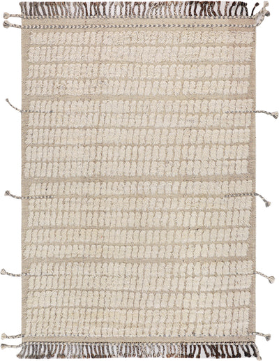 Tappeto design moderno bianco stile berbero, fatto a mano 239x170cm - CarpetLiving