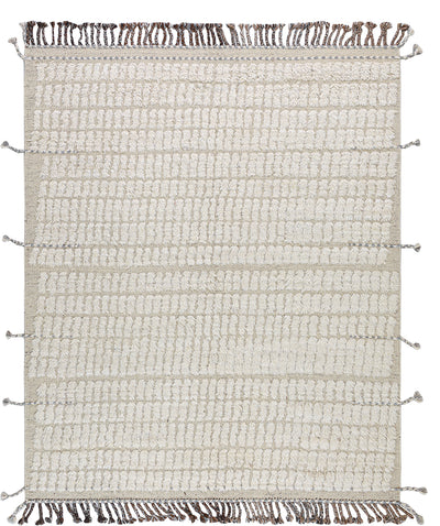 Tappeto design moderno bianco stile berbero, fatto a mano 236x190cm - CarpetLiving