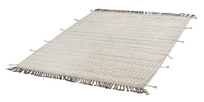 Tappeto design moderno bianco stile berbero, fatto a mano 236x190cm - CarpetLiving