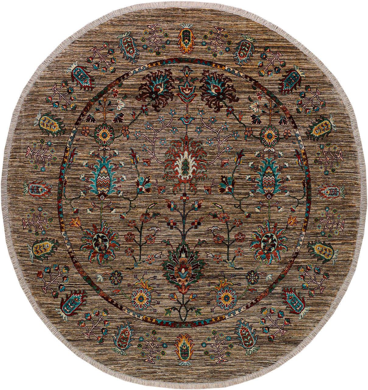 Handmade Ziegler Decorative Floral Rug, 218x203cm
