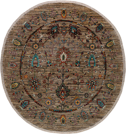 Handmade Ziegler Decorative Floral Rug, 218x203cm