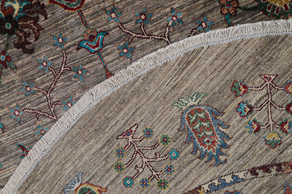 Handmade Ziegler Decorative Floral Rug, 218x203cm