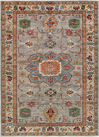 Tappeto Afghan Kazak premium in lana, fatto a mano 231x165cm