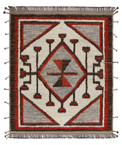 Tappeto stile berbero Navajo multicolore, fatto a mano 308x259cm - CarpetLiving