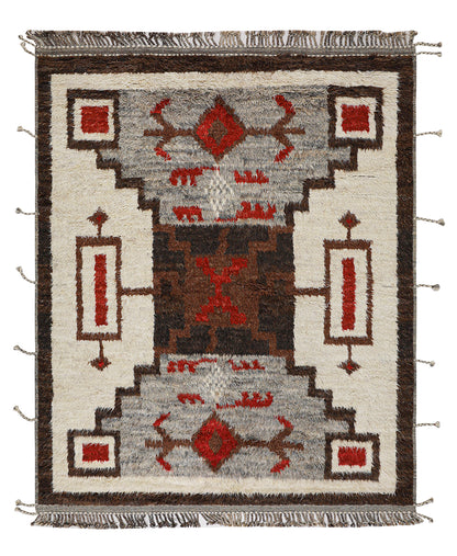 Navajo Berber style carpet multi, handmade 300x250cm