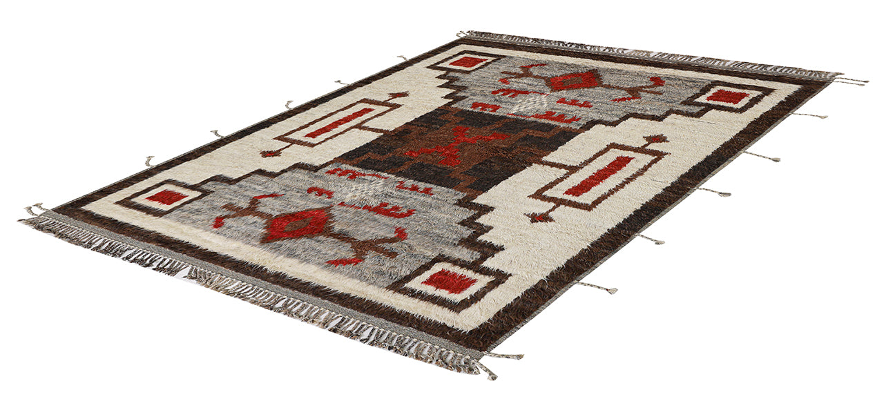 Navajo Berber style carpet multi, handmade 300x250cm