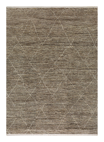 Modern design brown Berber style carpet, handmade 288x204cm