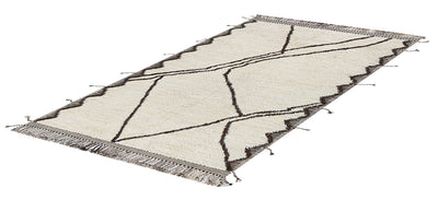 Tappeto design moderno bianco stile berbero, fatto a mano 294x211cm - CarpetLiving