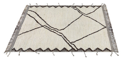Tappeto design moderno bianco stile berbero, fatto a mano 294x211cm - CarpetLiving