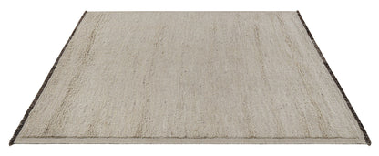 Modern design white plain Berber style carpet, handmade 237x174cm