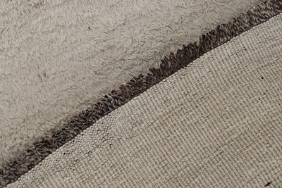 Tappeto design moderno bianco plain stile berbero, fatto a mano 237x174cm - CarpetLiving