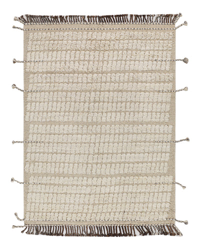 Tappeto design moderno bianco stile berbero, fatto a mano 236x179cm - CarpetLiving