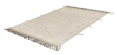 Tappeto design moderno bianco stile berbero, fatto a mano 197x156cm - CarpetLiving