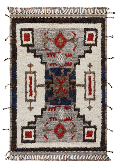 Tappeto stile berbero Navajo multicolore, fatto a mano 305x210cm - CarpetLiving